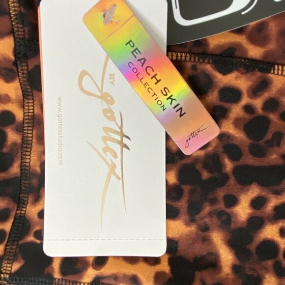 Gottex Women's Small Ankle Leggings Tummy Control Slimming Pockets Tortoise NEW - Picture 6 of 9